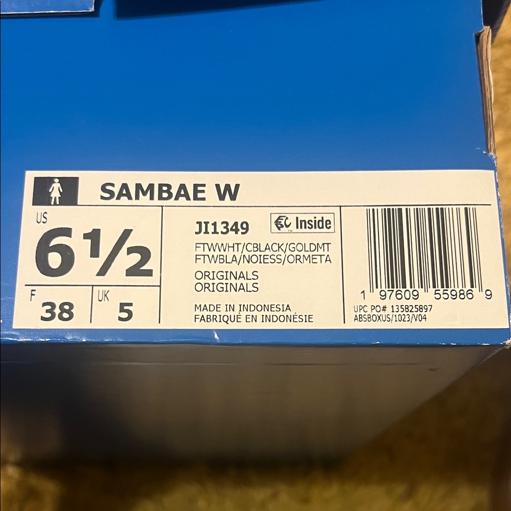 Adidas Samba W Shoes - Black and Gold